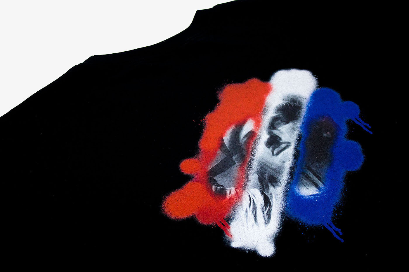 Black "Liberated Spray Paint" Crewneck Sweater