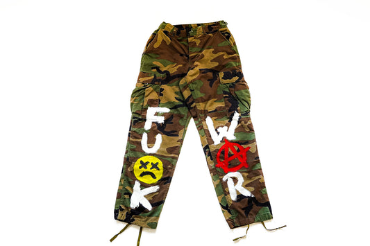 Camo "F*ck War" Pants